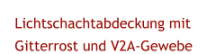 Lichtschachtabdeckung mit Gitterrost und V2A-Gewebe